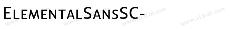ElementalSansSC字体转换 ElementalSansSC字体转换