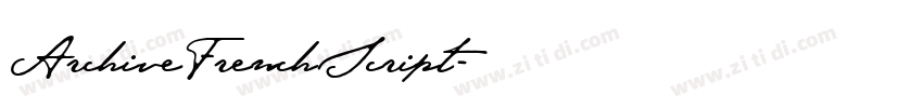 ArchiveFrenchScript字体转换