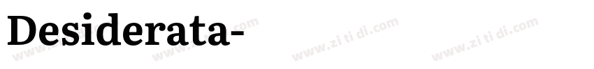 Desiderata字体转换