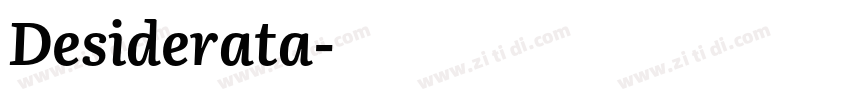 Desiderata字体转换
