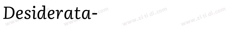 Desiderata字体转换
