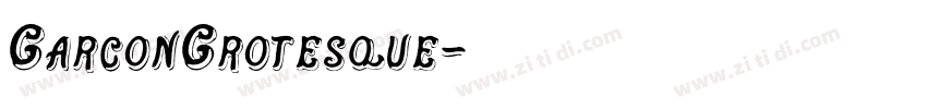 GarconGrotesque字体转换
