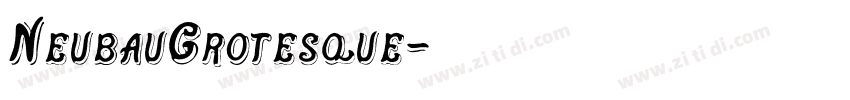 NeubauGrotesque字体转换