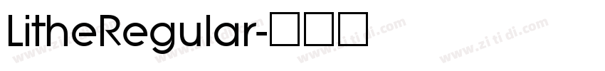 LitheRegular字体转换