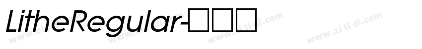 LitheRegular字体转换