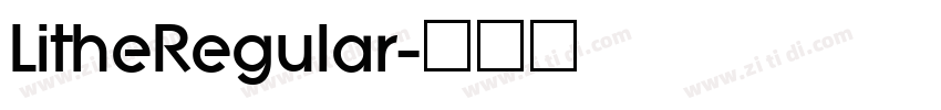 LitheRegular字体转换