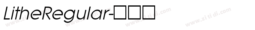 LitheRegular字体转换