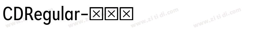 CDRegular字体转换