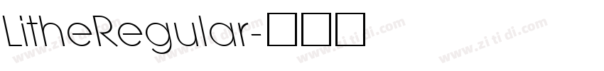 LitheRegular字体转换