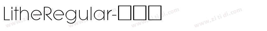 LitheRegular字体转换