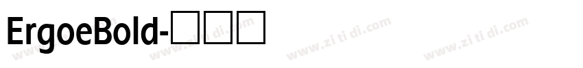 ErgoeBold字体转换