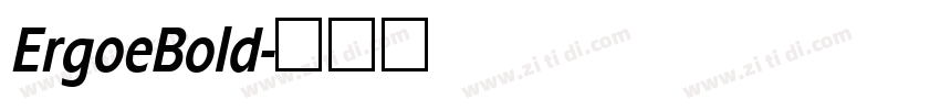 ErgoeBold字体转换