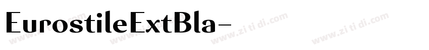 EurostileExtBla字体转换