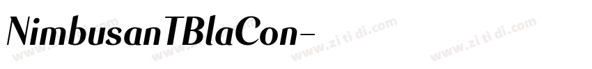 NimbusanTBlaCon字体转换