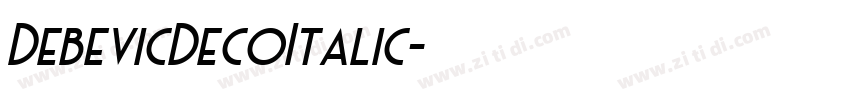 DebevicDecoItalic字体转换