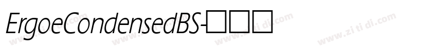 ErgoeCondensedBS字体转换