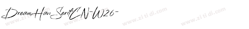 DreamHanSerifCN-W26字体转换