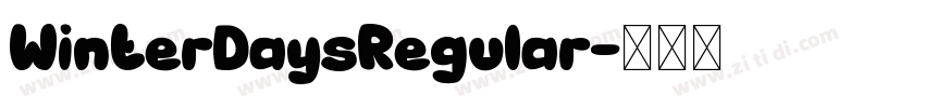 WinterDaysRegular字体转换