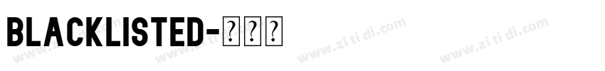 Blacklisted字体转换