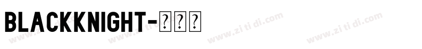 blackknight字体转换