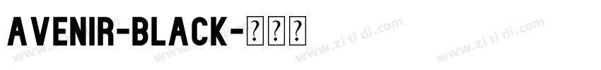avenir-black字体转换