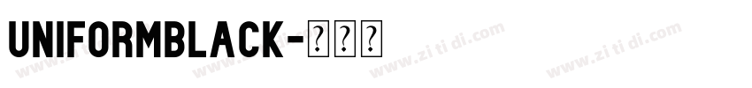 uniformblack字体转换