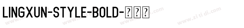 Lingxun-style-bold字体转换