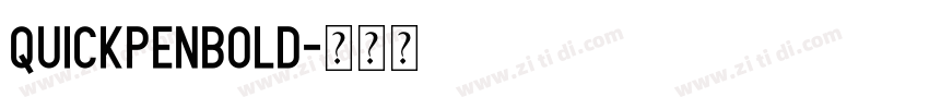 QuickpenBold字体转换