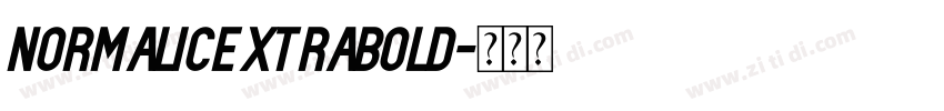 NormalicExtraBold字体转换 NormalicExtraBold字体转换
