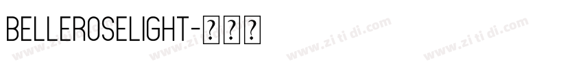 BelleroseLight字体转换