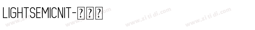 lightsemicnit字体转换