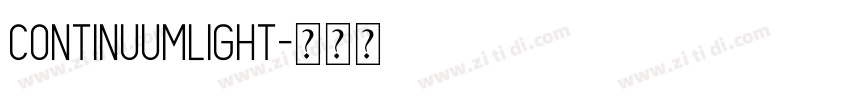 ContinuumLight字体转换