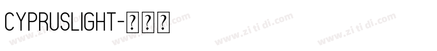 CyprusLight字体转换