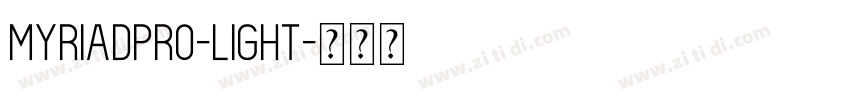Myriadpro-light字体转换
