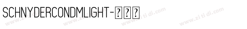 SchnyderCondMLight字体转换