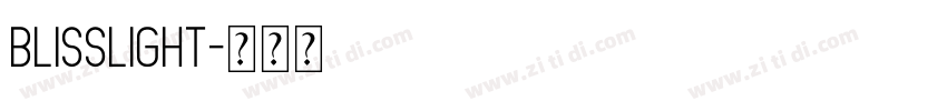 blisslight字体转换
