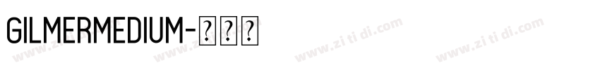 GilmerMedium字体转换