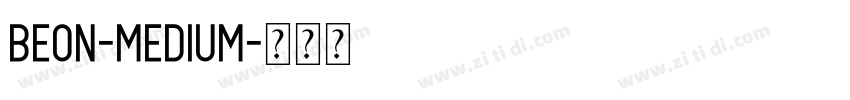 Beon-Medium字体转换