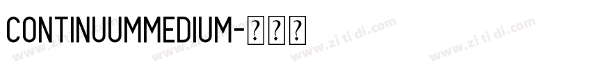 ContinuumMedium字体转换
