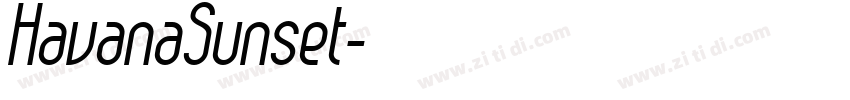 HavanaSunset字体转换