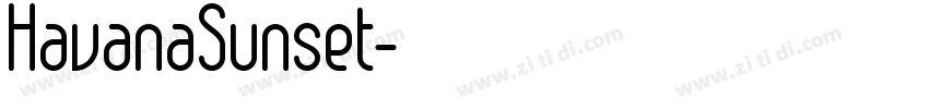 HavanaSunset字体转换