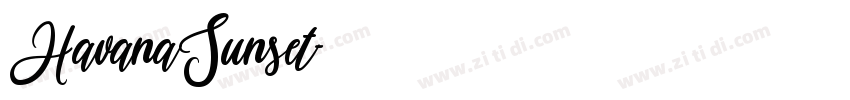 HavanaSunset字体转换