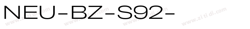 NEU-BZ-S92字体转换