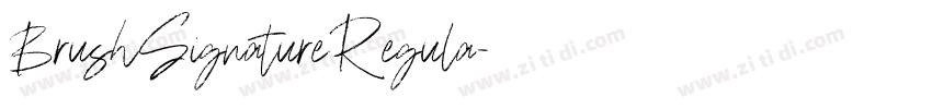 BrushSignatureRegula字体转换