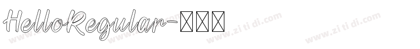 HelloRegular字体转换
