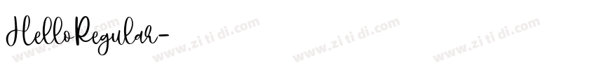 HelloRegular字体转换