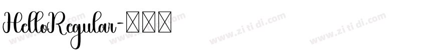 HelloRegular字体转换