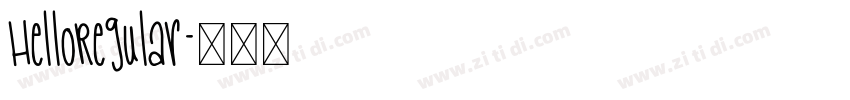 HelloRegular字体转换