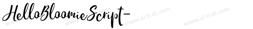 HelloBloomieScript字体转换