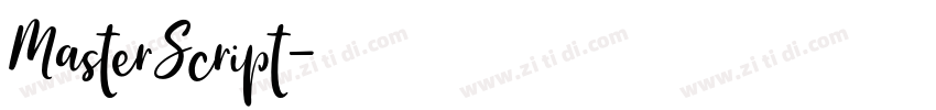 MasterScript字体转换